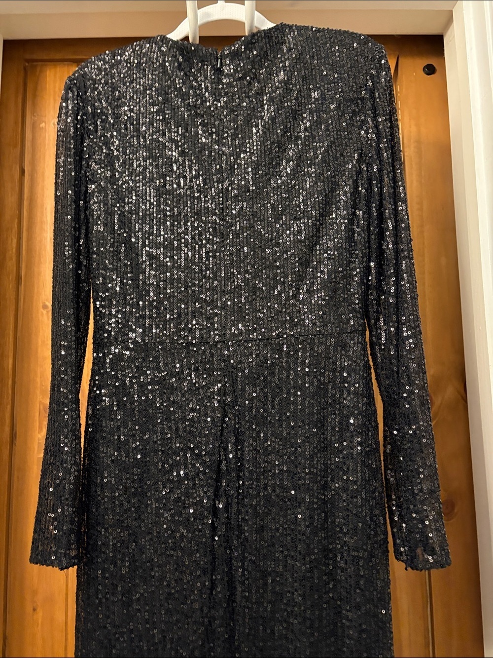 Mac Duggal 26548 Black Sequined High Low Front Twist MIDI Size 6 NWT - Picture 8 of 9